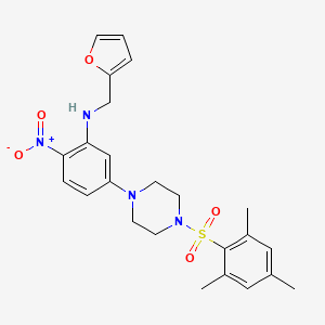 (2-furylmethyl){5-[4-(mesitylsulfonyl)-1-piperazinyl]-2-nitrophenyl}amine