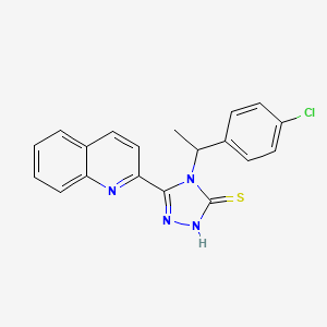 4-[1-(4-chlorophenyl)ethyl]-5-(2-quinolinyl)-4H-1,2,4-triazole-3-thiol