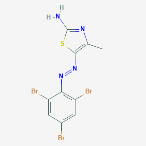 molecular formula C10H7Br3N4S B421693 4-Methyl-5-[(2,4,6-tribromophenyl)diazenyl]-1,3-thiazol-2-ylamine 
