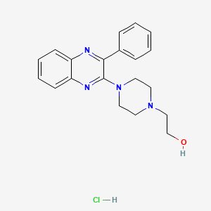 molecular formula C20H23ClN4O B4216957 2-[4-(3-phenyl-2-quinoxalinyl)-1-piperazinyl]ethanol hydrochloride 