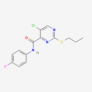 molecular formula C14H13ClIN3OS B4216962 5-chloro-N-(4-iodophenyl)-2-(propylthio)-4-pyrimidinecarboxamide 