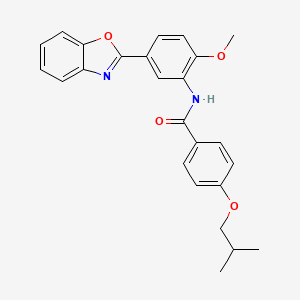 N-[5-(1,3-benzoxazol-2-yl)-2-methoxyphenyl]-4-(2-methylpropoxy)benzamide