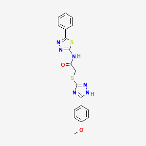 2-{[5-(4-methoxyphenyl)-4H-1,2,4-triazol-3-yl]thio}-N-(5-phenyl-1,3,4-thiadiazol-2-yl)acetamide