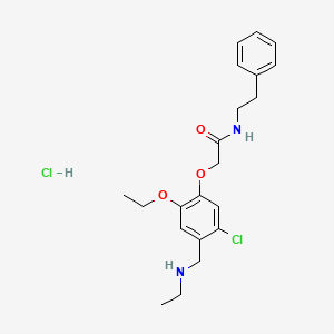 molecular formula C21H28Cl2N2O3 B4217025 2-{5-chloro-2-ethoxy-4-[(ethylamino)methyl]phenoxy}-N-(2-phenylethyl)acetamide hydrochloride 