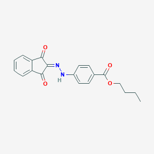 molecular formula C20H18N2O4 B421703 Butyl 4-[2-(1,3-dioxoinden-2-ylidene)hydrazinyl]benzoate 