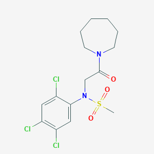 N-[2-(1-azepanyl)-2-oxoethyl]-N-(2,4,5-trichlorophenyl)methanesulfonamide