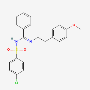 N'-[(4-chlorophenyl)sulfonyl]-N-[2-(4-methoxyphenyl)ethyl]benzenecarboximidamide