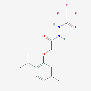 2,2,2-trifluoro-N'-[2-(5-methyl-2-propan-2-ylphenoxy)acetyl]acetohydrazide