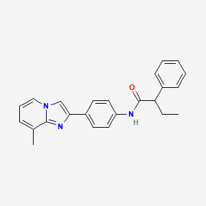 molecular formula C24H23N3O B4217076 N-[4-(8-methylimidazo[1,2-a]pyridin-2-yl)phenyl]-2-phenylbutanamide 