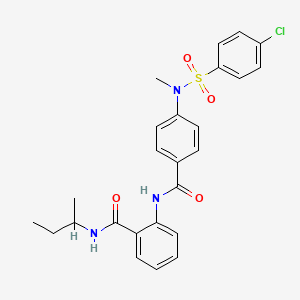 N-(sec-butyl)-2-({4-[[(4-chlorophenyl)sulfonyl](methyl)amino]benzoyl}amino)benzamide