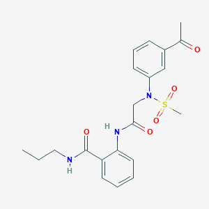 2-{[N-(3-acetylphenyl)-N-(methylsulfonyl)glycyl]amino}-N-propylbenzamide