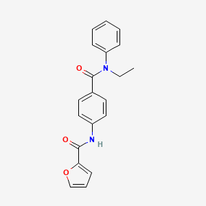 molecular formula C20H18N2O3 B4217141 N-(4-{[ethyl(phenyl)amino]carbonyl}phenyl)-2-furamide 