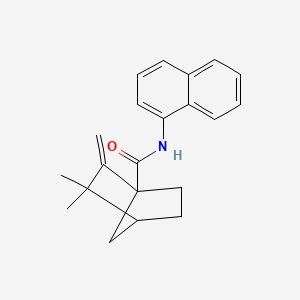 molecular formula C21H23NO B4217145 3,3-dimethyl-2-methylidene-N-naphthalen-1-ylbicyclo[2.2.1]heptane-1-carboxamide 