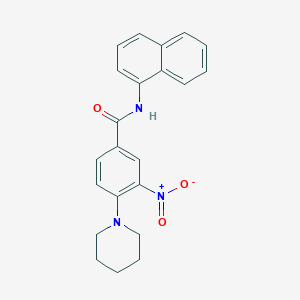 molecular formula C22H21N3O3 B4217164 N-1-naphthyl-3-nitro-4-(1-piperidinyl)benzamide 