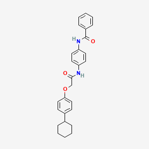 N-(4-{[2-(4-cyclohexylphenoxy)acetyl]amino}phenyl)benzamide