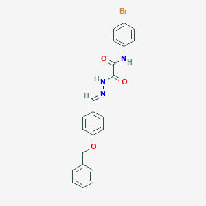 molecular formula C22H18BrN3O3 B421718 2-{2-[4-(benzyloxy)benzylidene]hydrazino}-N-(4-bromophenyl)-2-oxoacetamide 