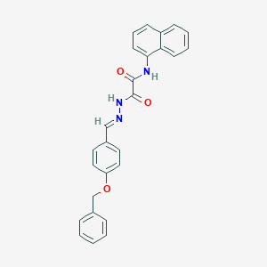 molecular formula C26H21N3O3 B421719 2-{2-[4-(benzyloxy)benzylidene]hydrazino}-N-(1-naphthyl)-2-oxoacetamide 