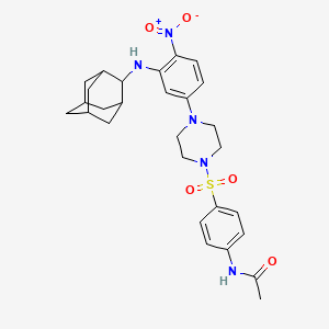 molecular formula C28H35N5O5S B4217193 N-[4-({4-[3-(2-adamantylamino)-4-nitrophenyl]-1-piperazinyl}sulfonyl)phenyl]acetamide 