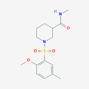 1-[(2-methoxy-5-methylphenyl)sulfonyl]-N-methyl-3-piperidinecarboxamide