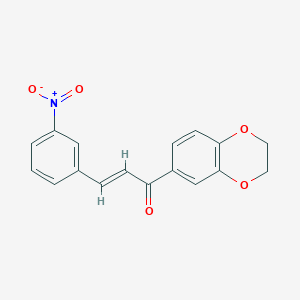 molecular formula C17H13NO5 B421722 1-(2,3-Dihydro-benzo[1,4]dioxin-6-yl)-3-(3-nitro-phenyl)-propenone 