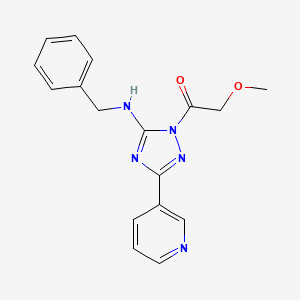 molecular formula C17H17N5O2 B4217220 1-[5-(Benzylamino)-3-(pyridin-3-YL)-1H-1,2,4-triazol-1-YL]-2-methoxyethan-1-one 