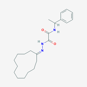 molecular formula C22H33N3O2 B421723 2-(2-cyclododecylidenehydrazino)-2-oxo-N-(1-phenylethyl)acetamide 