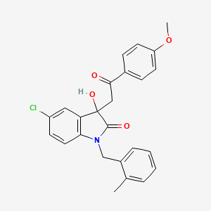 5-chloro-3-hydroxy-3-[2-(4-methoxyphenyl)-2-oxoethyl]-1-(2-methylbenzyl)-1,3-dihydro-2H-indol-2-one