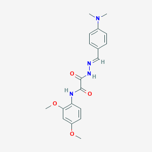 molecular formula C19H22N4O4 B421726 N-(2,4-dimethoxyphenyl)-2-{(2E)-2-[4-(dimethylamino)benzylidene]hydrazinyl}-2-oxoacetamide 