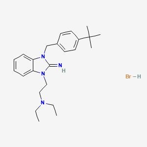 molecular formula C24H35BrN4 B4217261 {2-[3-(4-tert-butylbenzyl)-2-imino-2,3-dihydro-1H-benzimidazol-1-yl]ethyl}diethylamine hydrobromide 