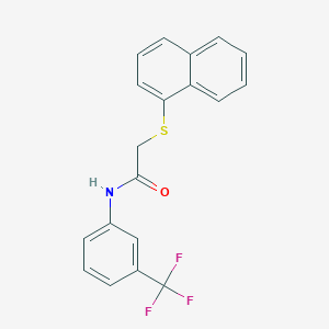 molecular formula C19H14F3NOS B4217275 2-(1-naphthylthio)-N-[3-(trifluoromethyl)phenyl]acetamide 