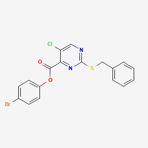 4-bromophenyl 2-(benzylthio)-5-chloro-4-pyrimidinecarboxylate