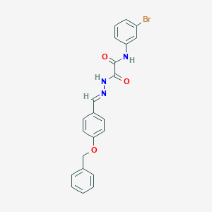 molecular formula C22H18BrN3O3 B421728 2-{2-[4-(benzyloxy)benzylidene]hydrazino}-N-(3-bromophenyl)-2-oxoacetamide 