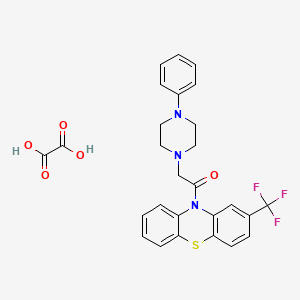 molecular formula C27H24F3N3O5S B4217288 Oxalic acid;2-(4-phenylpiperazin-1-yl)-1-[2-(trifluoromethyl)phenothiazin-10-yl]ethanone 