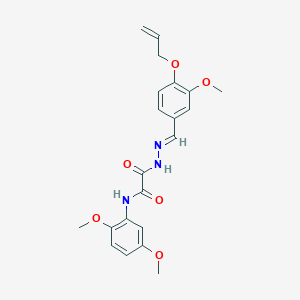 molecular formula C21H23N3O6 B421729 N-(2,5-dimethoxyphenyl)-2-{(2E)-2-[3-methoxy-4-(prop-2-en-1-yloxy)benzylidene]hydrazinyl}-2-oxoacetamide 