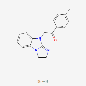 molecular formula C18H18BrN3O B4217293 2-(2,3-dihydro-9H-imidazo[1,2-a]benzimidazol-9-yl)-1-(4-methylphenyl)ethanone hydrobromide 