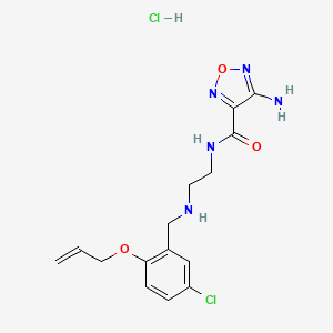 4-amino-N-[2-[(5-chloro-2-prop-2-enoxyphenyl)methylamino]ethyl]-1,2,5-oxadiazole-3-carboxamide;hydrochloride