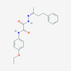 molecular formula C20H23N3O3 B421731 N-(4-ethoxyphenyl)-2-[2-(1-methyl-3-phenylpropylidene)hydrazino]-2-oxoacetamide 