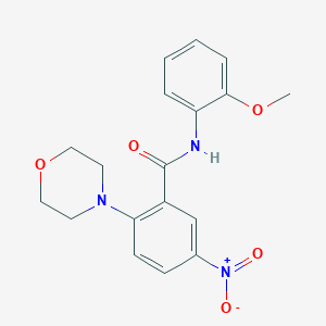 molecular formula C18H19N3O5 B4217331 N-(2-methoxyphenyl)-2-morpholin-4-yl-5-nitrobenzamide 