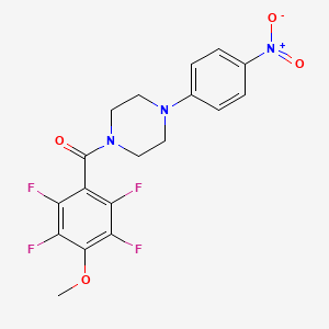 molecular formula C18H15F4N3O4 B4217335 1-(4-nitrophenyl)-4-(2,3,5,6-tetrafluoro-4-methoxybenzoyl)piperazine 