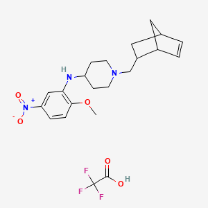 molecular formula C22H28F3N3O5 B4217337 1-(2-bicyclo[2.2.1]hept-5-enylmethyl)-N-(2-methoxy-5-nitrophenyl)piperidin-4-amine;2,2,2-trifluoroacetic acid 