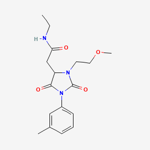 N-ethyl-2-[3-(2-methoxyethyl)-1-(3-methylphenyl)-2,5-dioxo-4-imidazolidinyl]acetamide