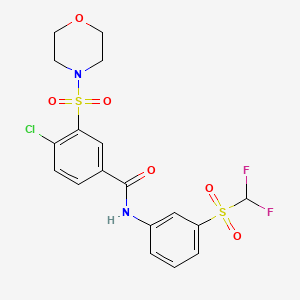 4-CHLORO-N-(3-DIFLUOROMETHANESULFONYLPHENYL)-3-(MORPHOLINE-4-SULFONYL)BENZAMIDE