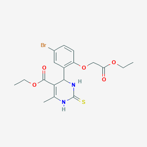 ethyl 4-[5-bromo-2-(2-ethoxy-2-oxoethoxy)phenyl]-6-methyl-2-thioxo-1,2,3,4-tetrahydro-5-pyrimidinecarboxylate