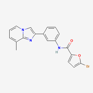 molecular formula C19H14BrN3O2 B4217408 5-bromo-N-[3-(8-methylimidazo[1,2-a]pyridin-2-yl)phenyl]-2-furamide 