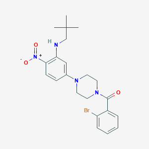 5-[4-(2-bromobenzoyl)-1-piperazinyl]-N-(2,2-dimethylpropyl)-2-nitroaniline