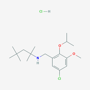 N-[(5-chloro-3-methoxy-2-propan-2-yloxyphenyl)methyl]-2,4,4-trimethylpentan-2-amine;hydrochloride