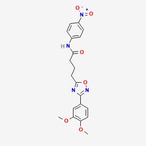 4-[3-(3,4-dimethoxyphenyl)-1,2,4-oxadiazol-5-yl]-N-(4-nitrophenyl)butanamide