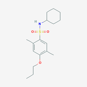 molecular formula C17H27NO3S B4217436 [(2,5-Dimethyl-4-propoxyphenyl)sulfonyl]cyclohexylamine 