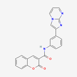 N-(3-imidazo[1,2-a]pyrimidin-2-ylphenyl)-2-oxo-2H-chromene-3-carboxamide