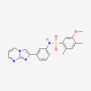 N-(3-imidazo[1,2-a]pyrimidin-2-ylphenyl)-5-methoxy-2,4-dimethylbenzenesulfonamide